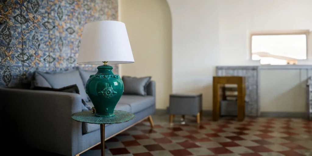 Hand-painted Caltagirone ceramic lamps in several decoration lines
